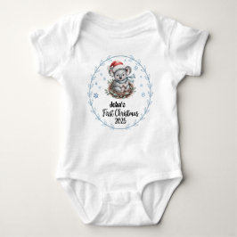 T - Shirt-Personalisiert Baby's First Xmas 2025-Bo Baby Strampler