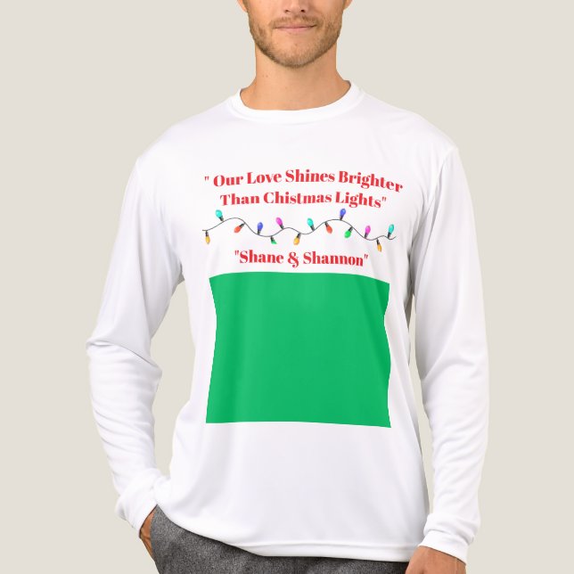 T - Shirt Personalisierten Paare Weihnachts-Shirt (Vorderseite)