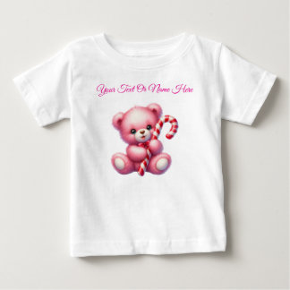 T-Shirt Personalisiertes Rosa Weihnachten Baby Jer