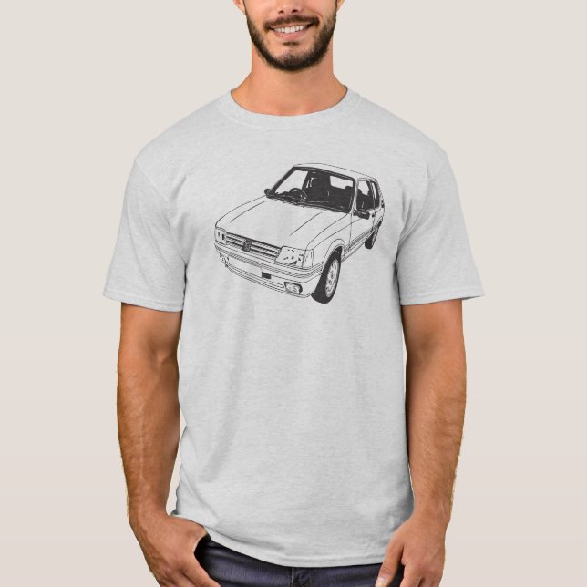 T - Shirt Peugeots 205 GTi (Vorderseite)