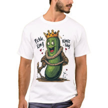 T - Shirt Pickle King - Funny Cartoon Pickle Royal