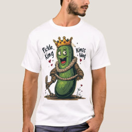T - Shirt Pickle King - Funny Cartoon Pickle Royal