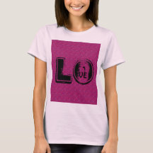 T - SHIRT PINK LIEBE FRAUEN MANDALA