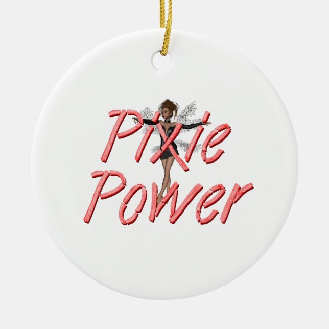 T-SHIRT Pixie Power Keramik Ornament (Vorne)