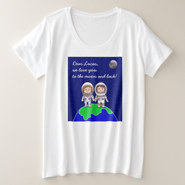 T - Shirt Plus Größe für Frauen für junge Mutter m (Design vorne)