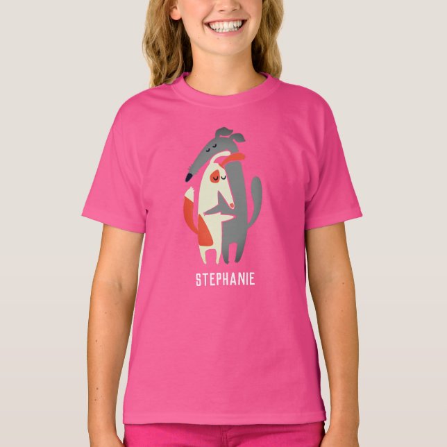 T - Shirt Podenco und Galgo Girls (Vorderseite)