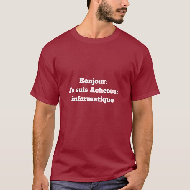 T-Shirt pour l'Acheteur informatique (Vorderseite)