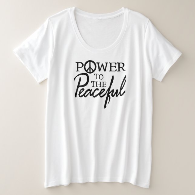 T-Shirt Power To The Peaceful (Design vorne)