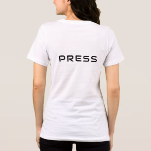 T-SHIRT "PRESSE" auf weich weißem Tri-Blend-Stoff Tri-Blend Shirt