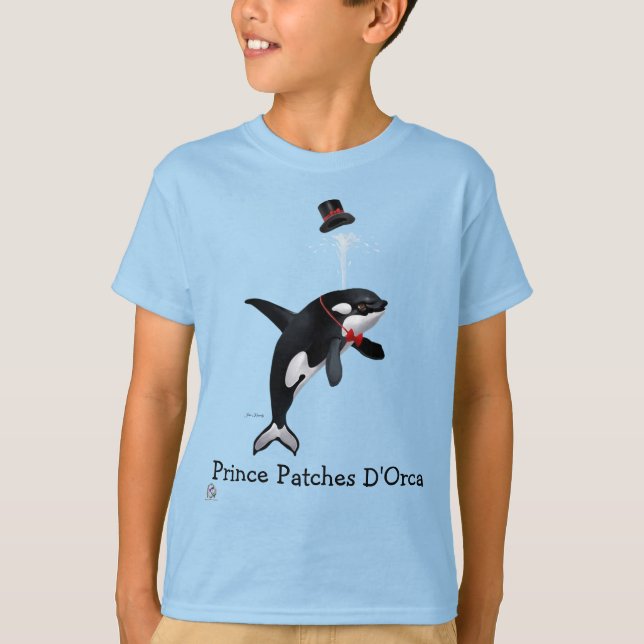 T - Shirt Prince Patches D'Orca Kinder T - Shirt (Vorderseite)