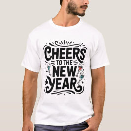 T-Shirt Prost Neujahr Happy New Year 2026