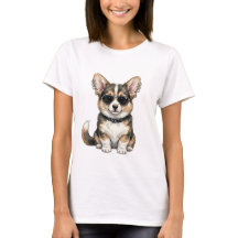 T-Shirt Punk Corgi auf beiden Seiten