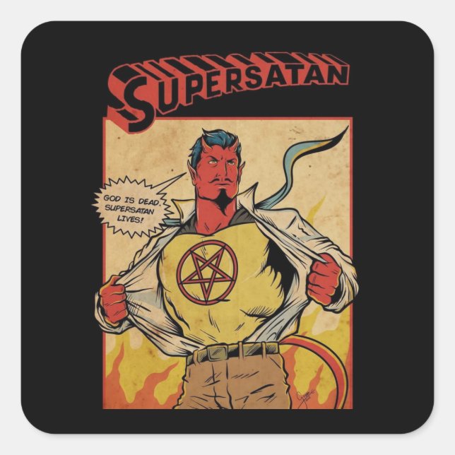 T-Shirt Quadratischer Aufkleber (Vorderseite)