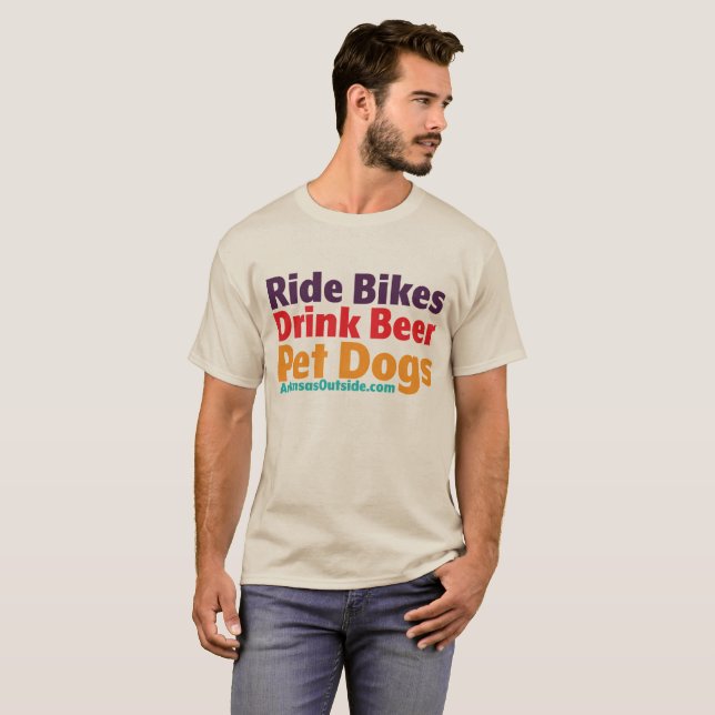 T - Shirt - Rad-Drink Biertiere Hunde (Vorne ganz)