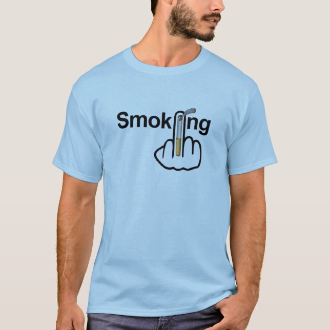 T - Shirt Rauchen Gedreht (Vorderseite)