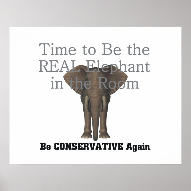 T-SHIRT Real Elephant Poster (Vorne)