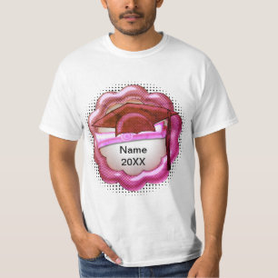 T - Shirt Red Tone Grad Cap