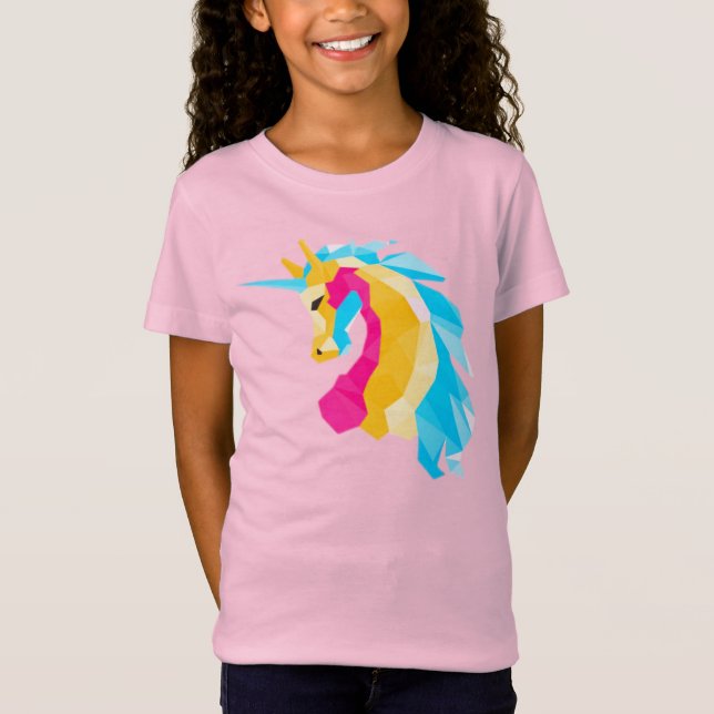 T-Shirt Regenbogen Einhorn  (Vorderseite)
