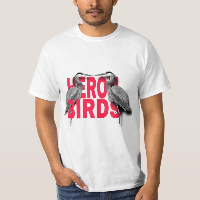 T-Shirt Reiher Vögel (Vorderseite)