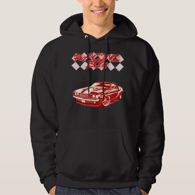T-Shirt Rennjunge  Hoodie (Vorderseite)