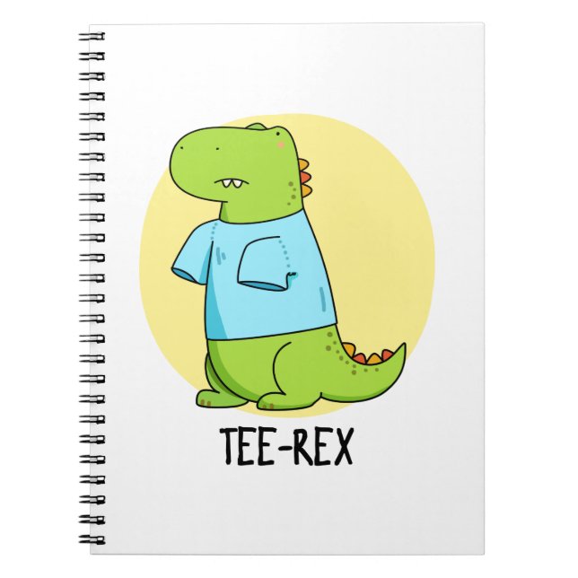 T-Shirt Rex Funny TShirt TRex Dinosaur Pun Notizblock (Vorderseite)