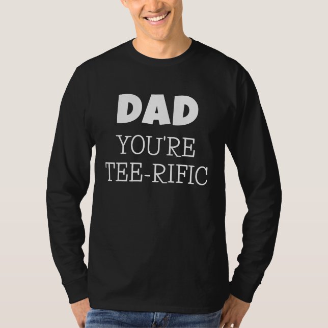 T-Shirt Rific Vater Pun Long Sleeve Black (Vorderseite)