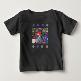 T - Shirt Rote und Blaue Pferde