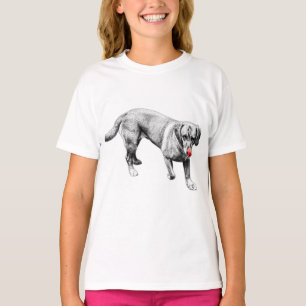 T-Shirt Rote Zunge Labrador Licking Ink Art