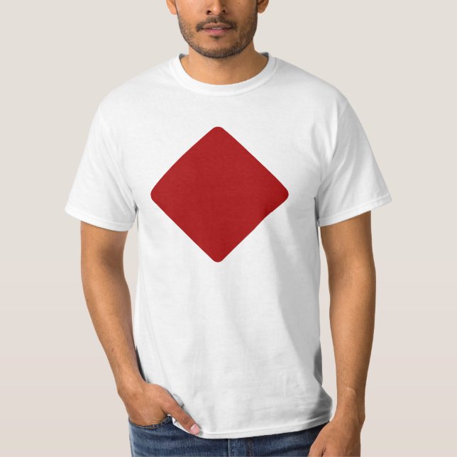 T - Shirt, roter Diamant, Kartensymbol T-Shirt (Vorderseite)