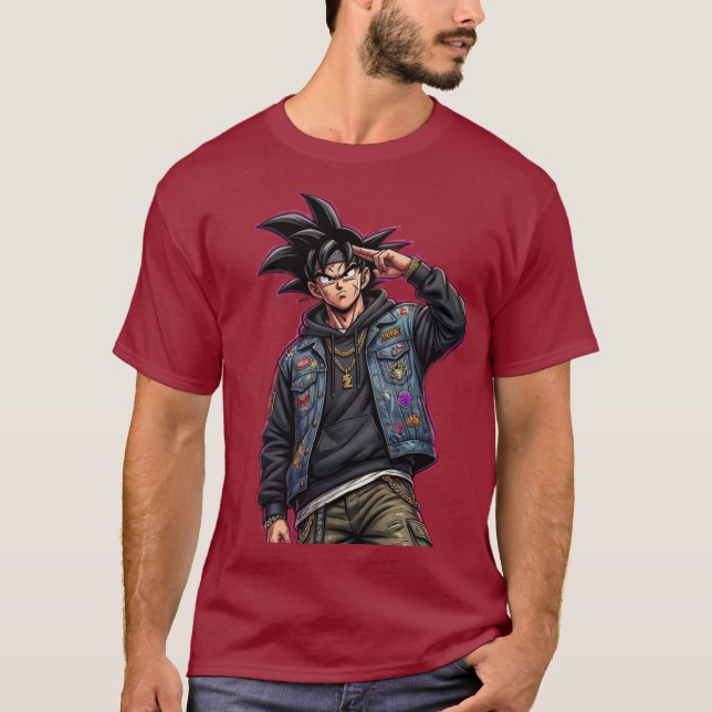 T-shirt rouge manga (Vorderseite)