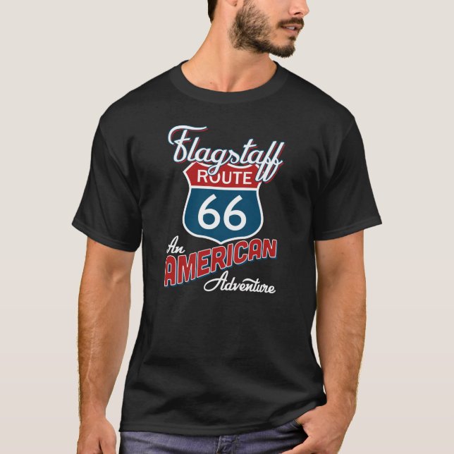 T - Shirt Route 66 Vintag Amerika Arizona (Vorderseite)