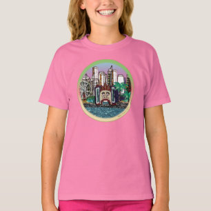 T - Shirt   runde Luna Park - malvenfarbener