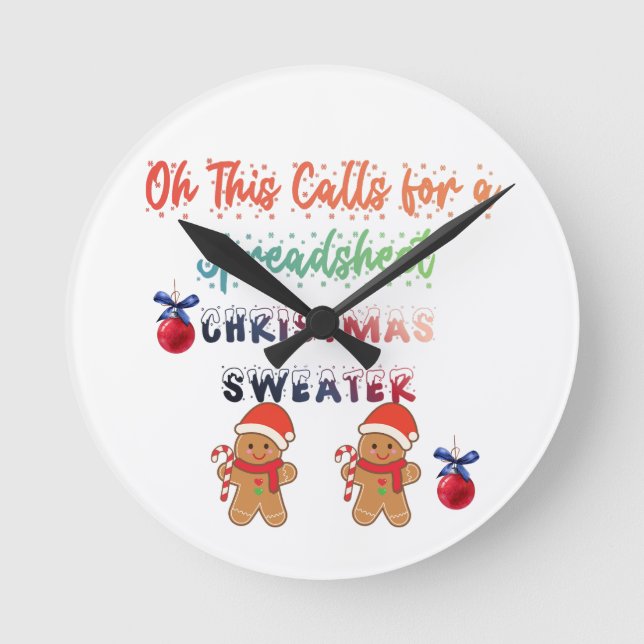 T-Shirt Runde Wanduhr (Vorderseite)