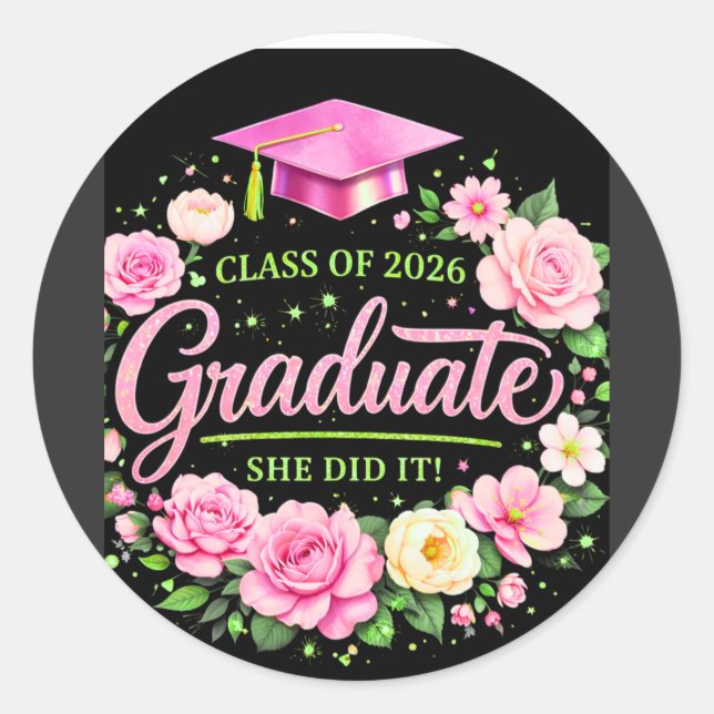 T-Shirt Runder Aufkleber (Vorderseite)