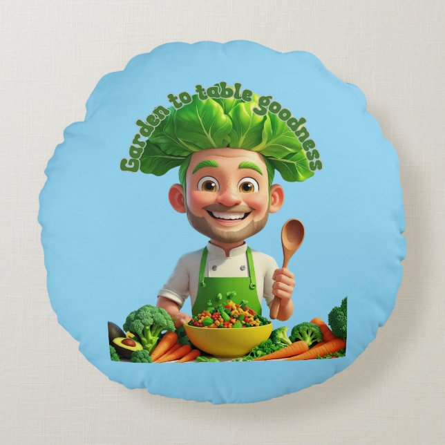 T-Shirt Rundes Kissen (Vorderseite)