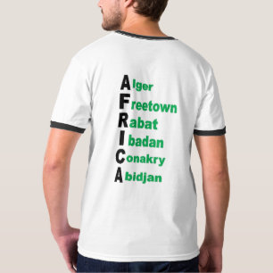 T-Shirt Rundhals-Nacken hinten Mann TOURISMUS AFRI
