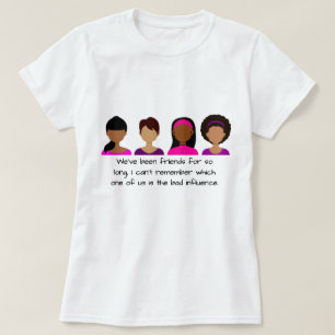 T - Shirt S M L XL Girlfriends Zitat Rosa Lila