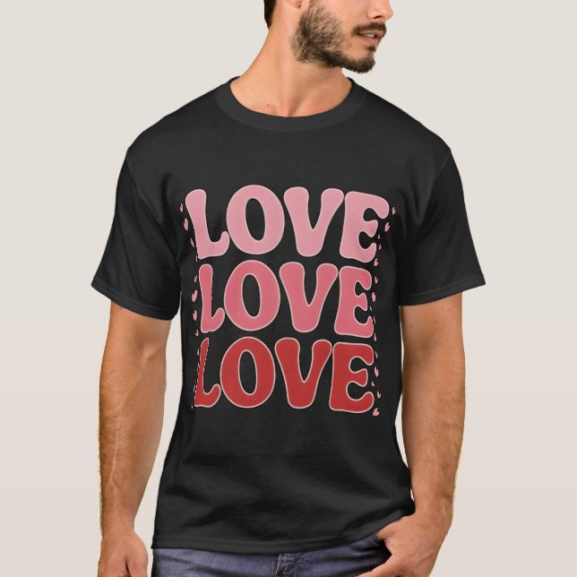 T - Shirt Saint-Valentin - Design amour romantique (Vorderseite)