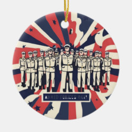 T - Shirt "Salute to Service: Happy Armed Forces D Keramik Ornament