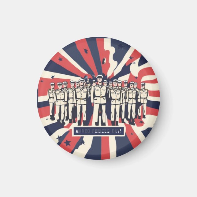 T - Shirt "Salute to Service: Happy Armed Forces D Magnet (Vorne)