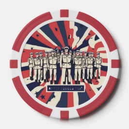 T - Shirt "Salute to Service: Happy Armed Forces D Pokerchips