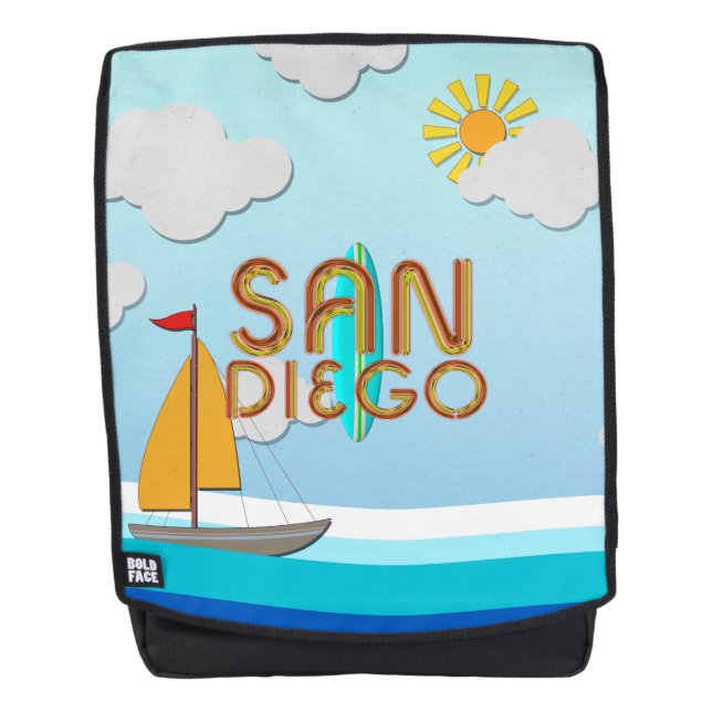 T-SHIRT San Diego Rucksack (Vorderseite)
