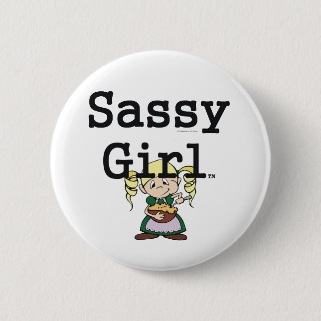T-SHIRT Sassy Girl Button (Vorderseite)