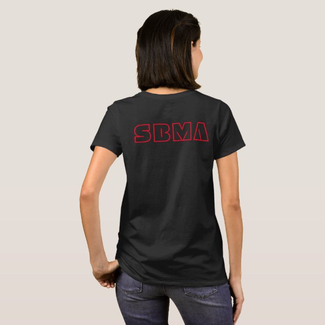 T - Shirt SBMA Frauen Baumwoll (Schwarz voll)