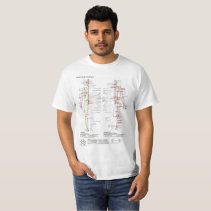 T - Shirt Schematische chinesische Muskulatur