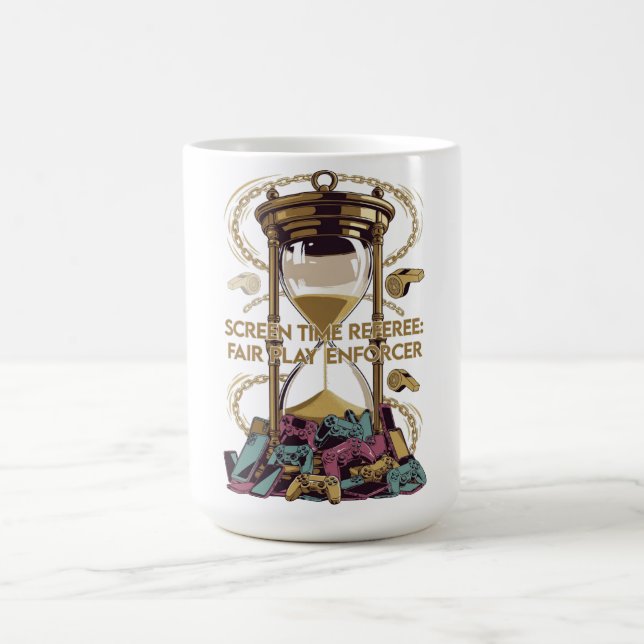 T-Shirt Schiedsrichter Bildschirmzeit, Durchsetzer Kaffeetasse (Mittel)