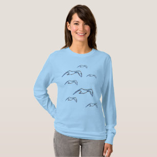 T-Shirt - Schwarm von Möwen