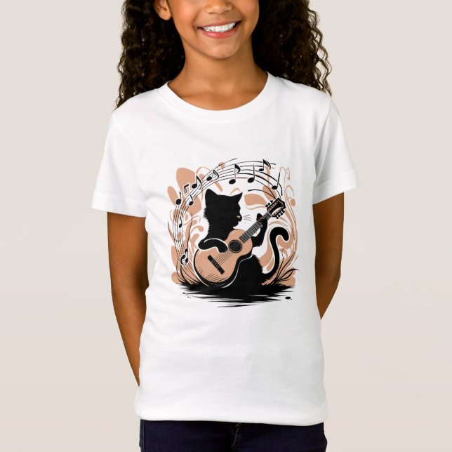 T - Shirt - Schwarze Katze (Vorderseite)