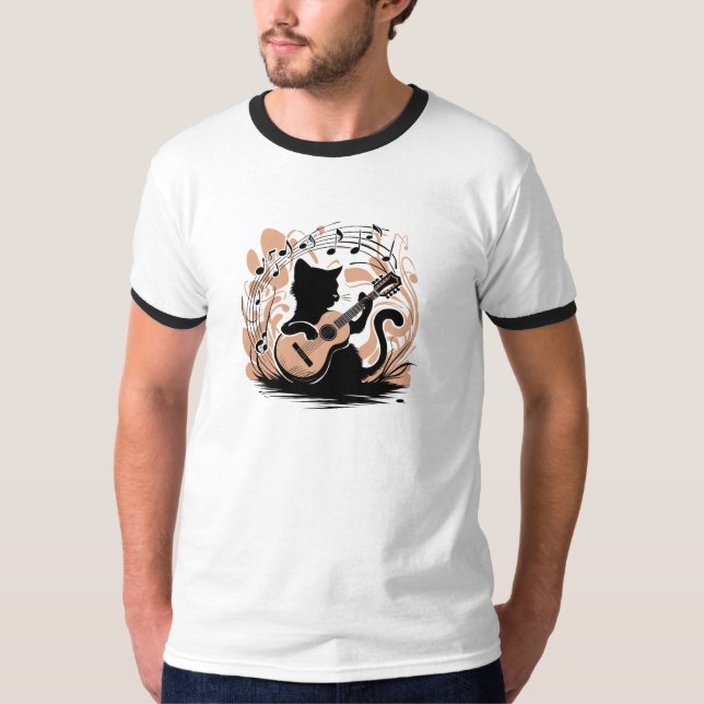 T - Shirt - Schwarze Katze (Vorderseite)