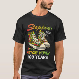 T-Shirt-Schwarzer Geschichtsmonat 100 Jahre T-Shirt